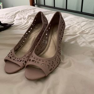 💜Purple Open Toed Wedge Heels